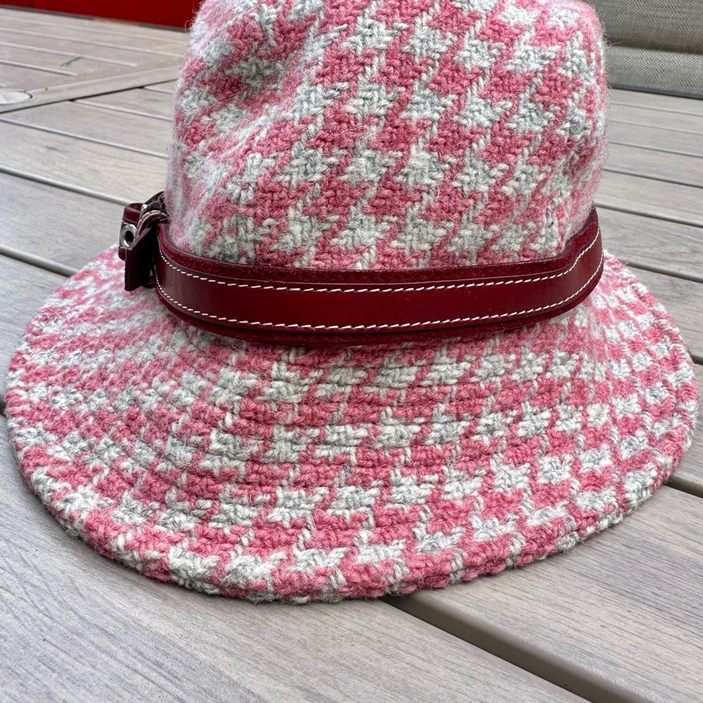 Coach Vintage Avant Garde Houndstooth Wool Bucket Hat - Size M/L - Picture 5 of 8
